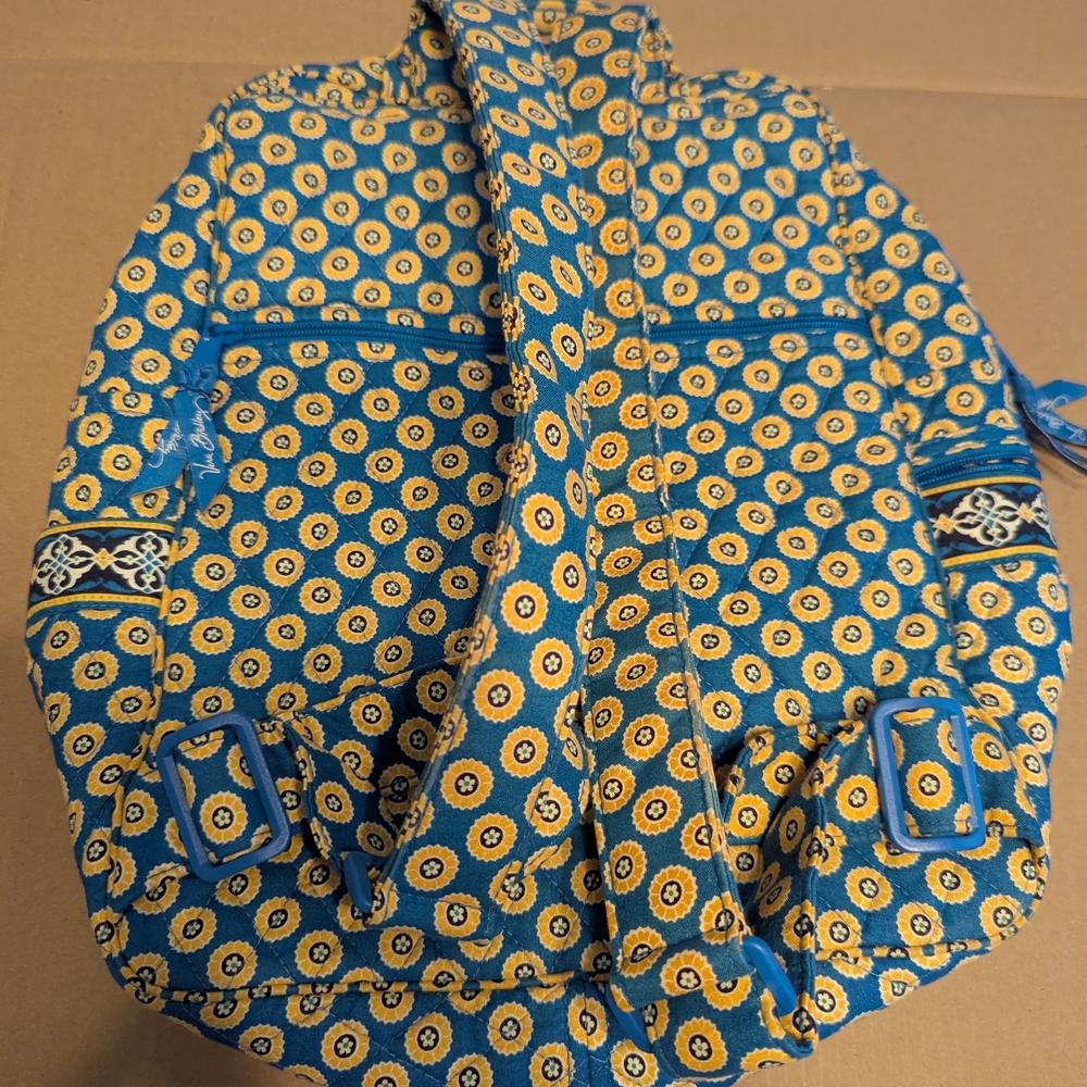 Vera Bradley Blue and Yellow Patterned Bag - Picture 2 of 7